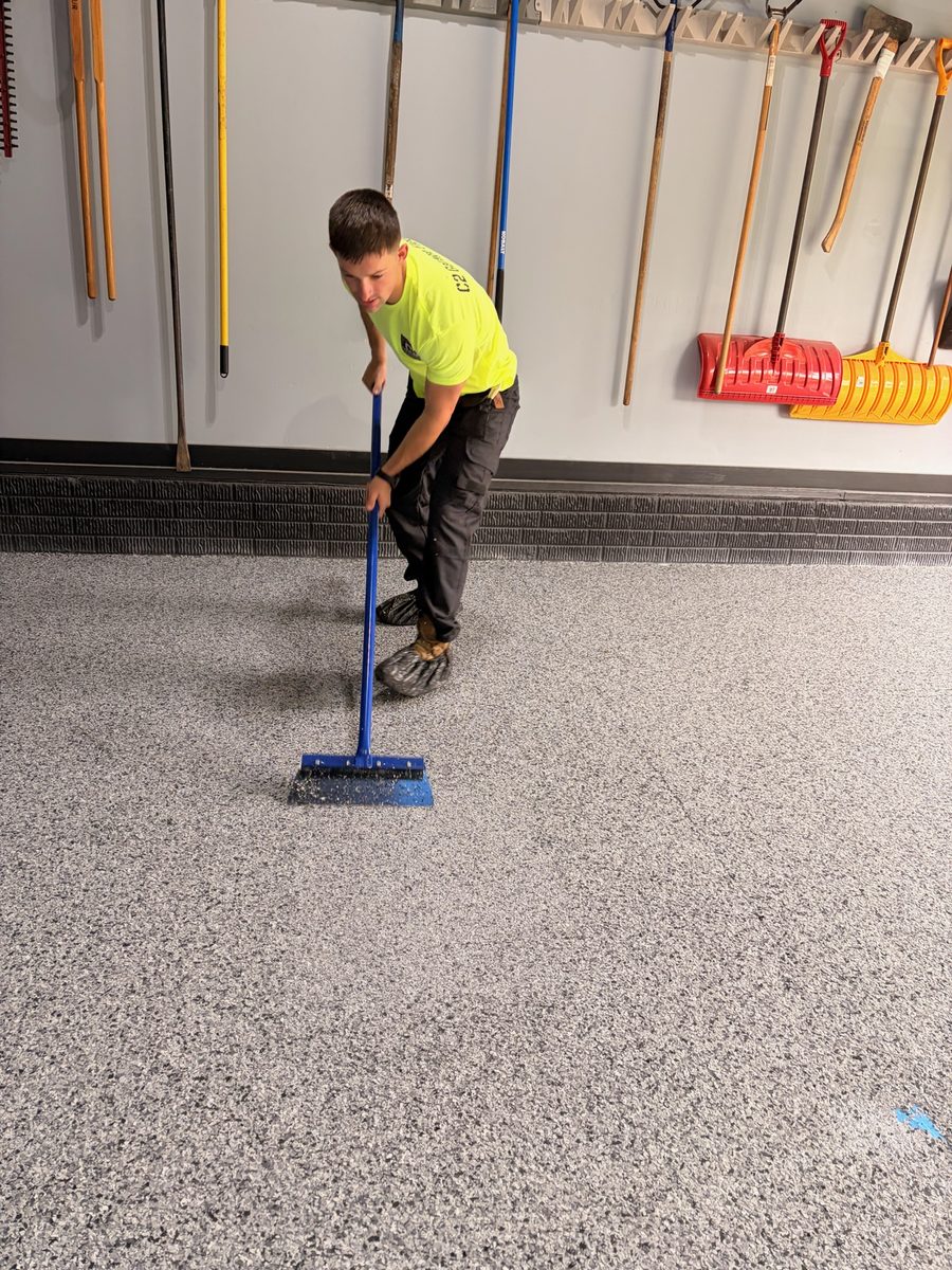 Applying epoxy coating